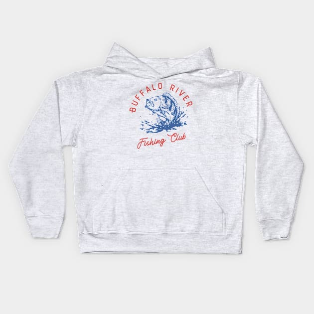 Buffalo River Fishing Club Kids Hoodie by Crossbar Apparel